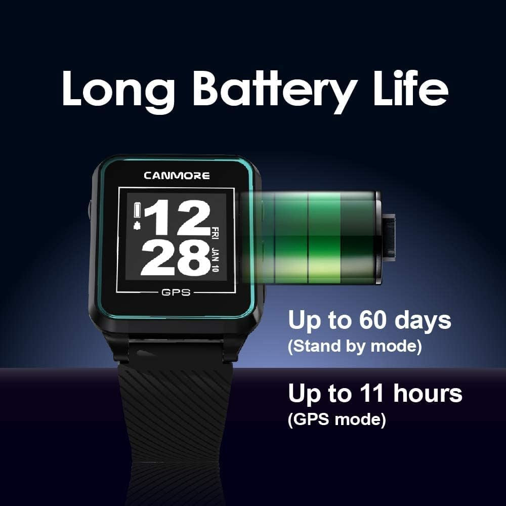 TW353 Golf GPS Watch for Men and Women, High Contrast LCD Display, Free Updates with Over 41,000 Preloaded Courses Worldwide, Lightweight Essential Golf Accessory, Turquoise/Gray