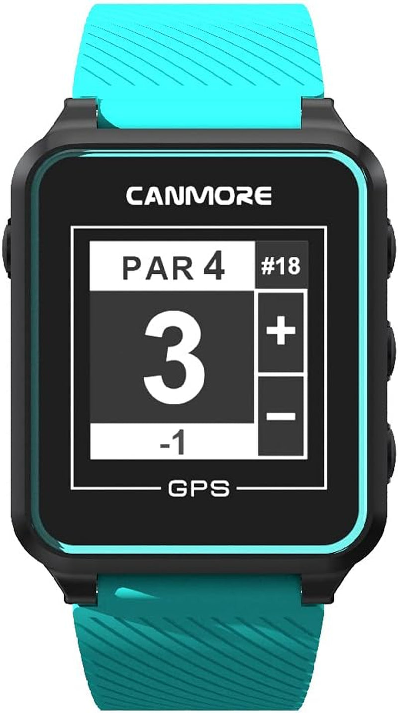 TW353 Golf GPS Watch for Men and Women, High Contrast LCD Display, Free Updates with Over 41,000 Preloaded Courses Worldwide, Lightweight Essential Golf Accessory, Turquoise/Gray