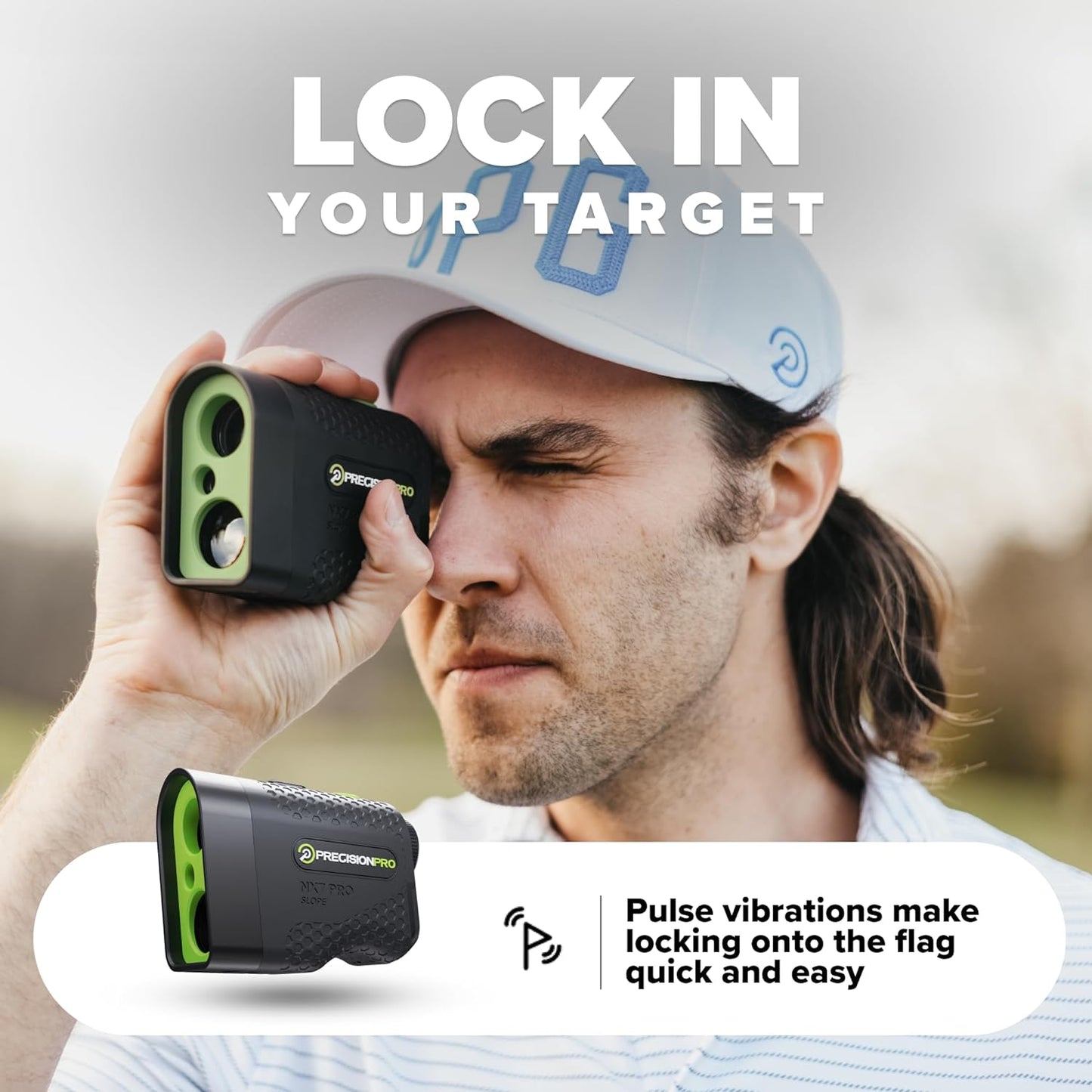 NX7 Pro Golf Rangefinder with Slope Switch- Laser Golf Range Finder Golfing Accessory - Slope, 6X, Flag Lock W Pulse Vibration, 650+ Yard Range Finder Golf Laser Rangefinder