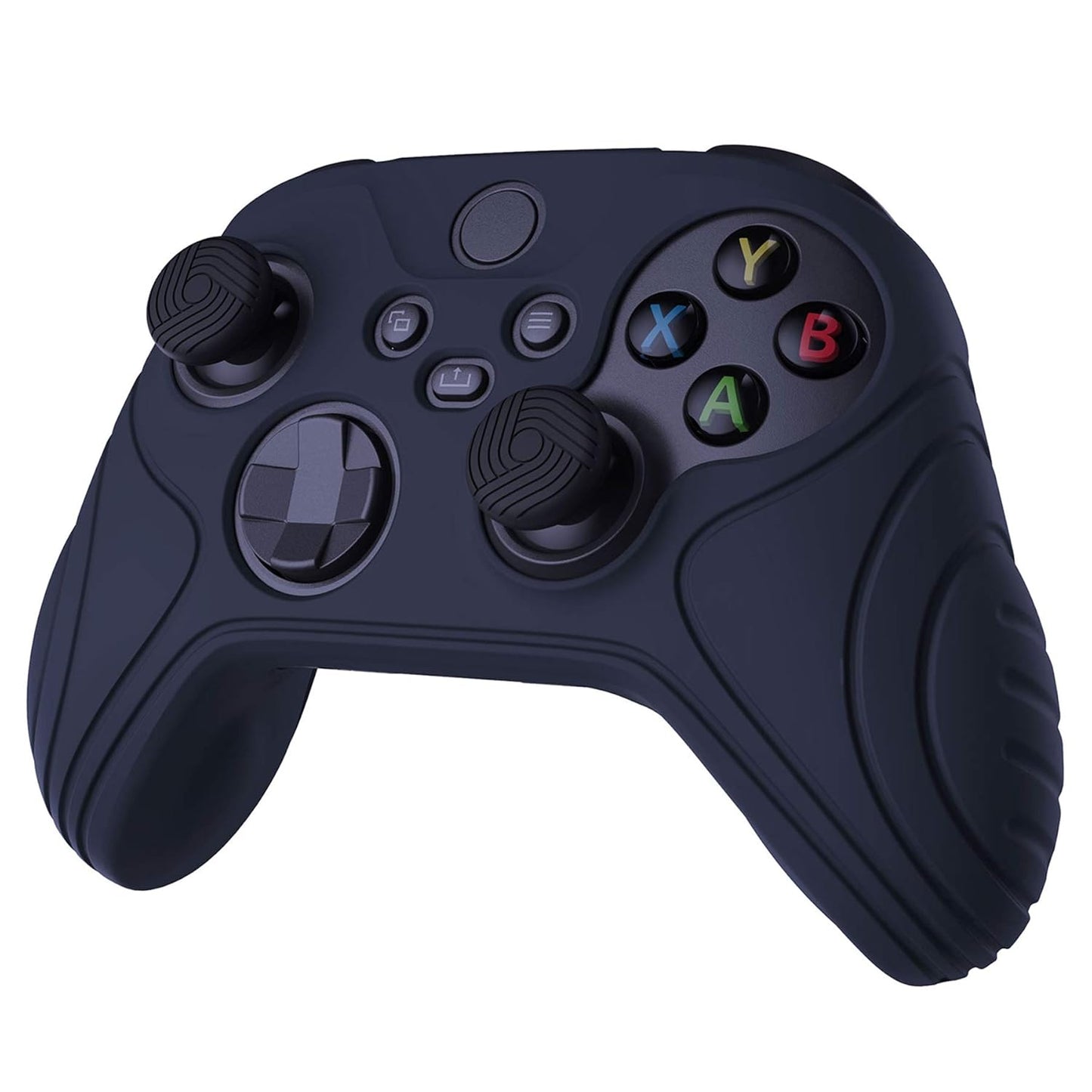 Playvital Samurai Edition Anti-Slip Silicone Grip Case for Xbox Core Controller - Ergonomic Protective Cover with Thumb Grips for Xbox Series S/X in Midnight Blue