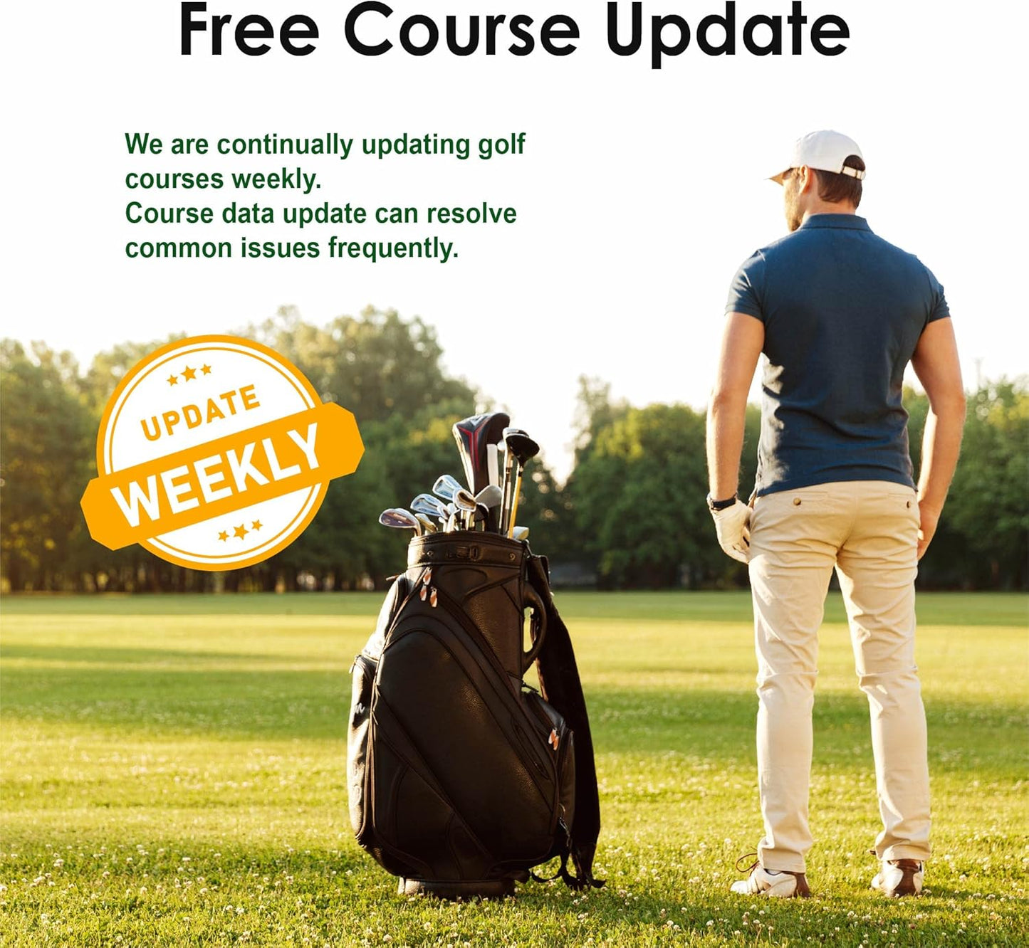 TW353 Golf GPS Watch for Men and Women, High Contrast LCD Display, Free Updates with Over 41,000 Preloaded Courses Worldwide, Lightweight Essential Golf Accessory, Turquoise/Gray
