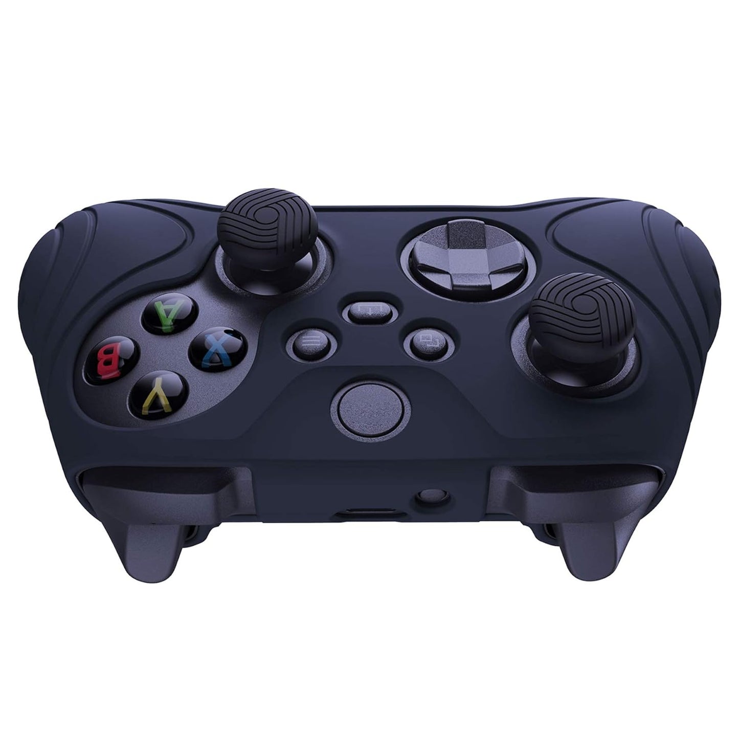 Playvital Samurai Edition Anti-Slip Silicone Grip Case for Xbox Core Controller - Ergonomic Protective Cover with Thumb Grips for Xbox Series S/X in Midnight Blue