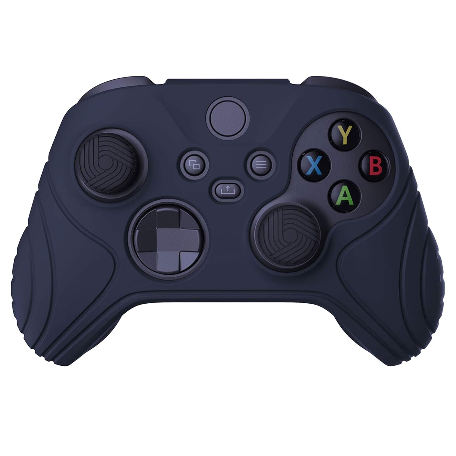 Playvital Samurai Edition Anti-Slip Silicone Grip Case for Xbox Core Controller - Ergonomic Protective Cover with Thumb Grips for Xbox Series S/X in Midnight Blue
